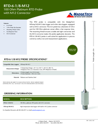 Thumbnail of document Data Sheet - M12 RTD Rigid Probe